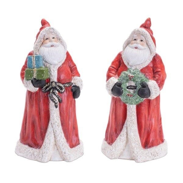 Hooded Terracotta Santa Figurine (Set of 2)