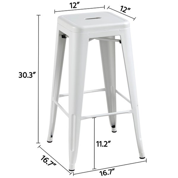 Yaheetech Metal Bar Stools，Set of 4， Vintage Counter Bar Stool