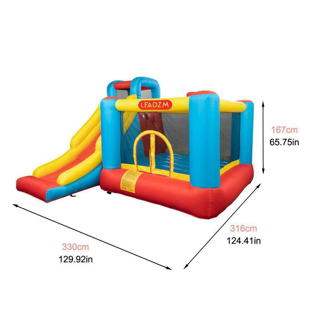 Children's safety inflatable bounce house, 840D Oxford cloth jumping surface, slide, trampoline, including fan, bouncy castle