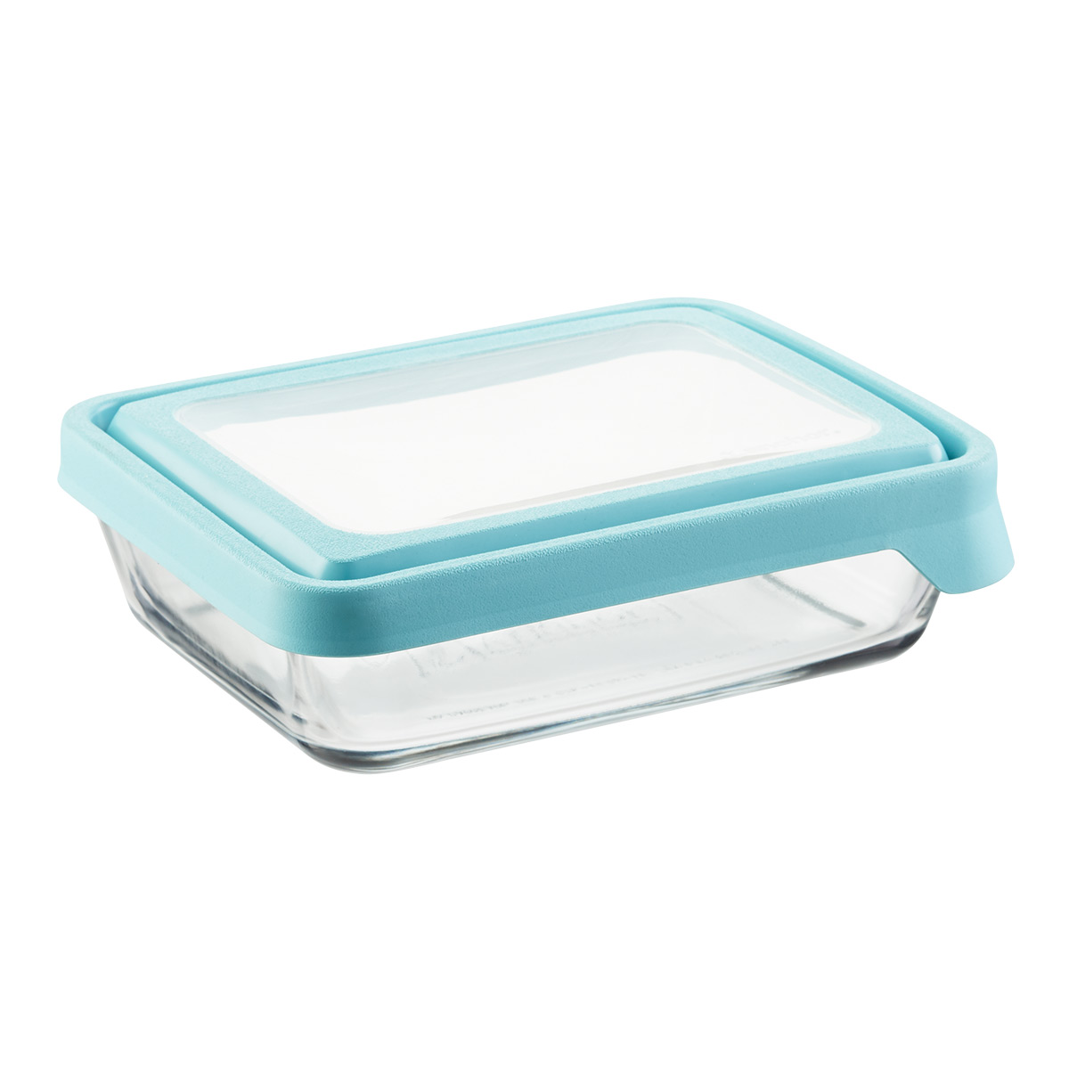 Anchor Hocking Glass TrueSeal Rectangle Food Storage Containers with Blue Lids