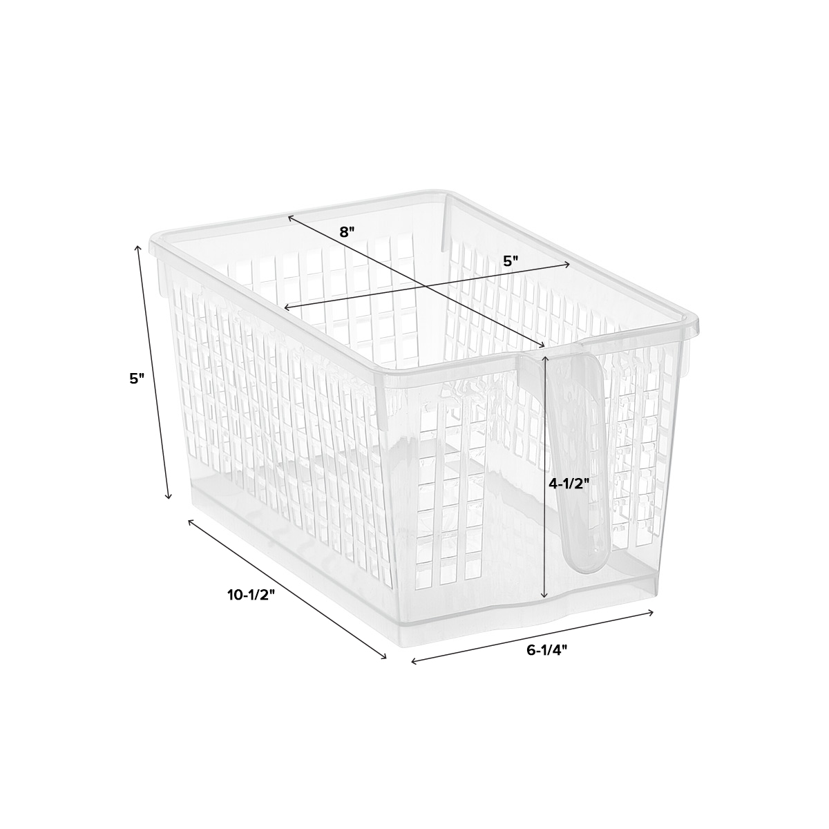 Handled Pantry Organizer Storage Baskets