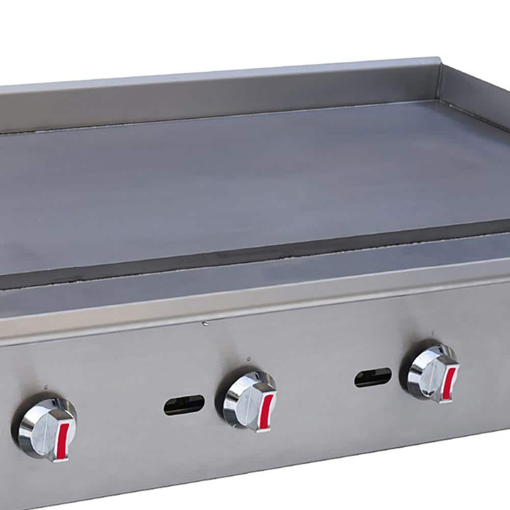 Magic Chef 60 in. Commercial Thermostatic Countertop Gas Griddle in Stainless Steel M60TG