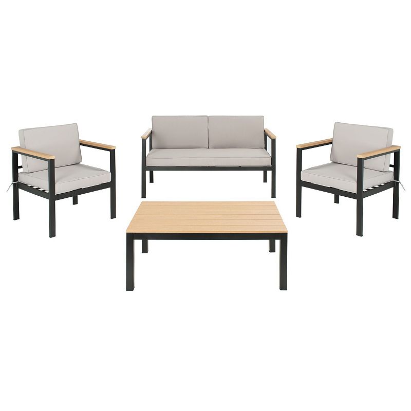 Safavieh Hendor Loveseat， Chair and Coffee Table 4-piece Set