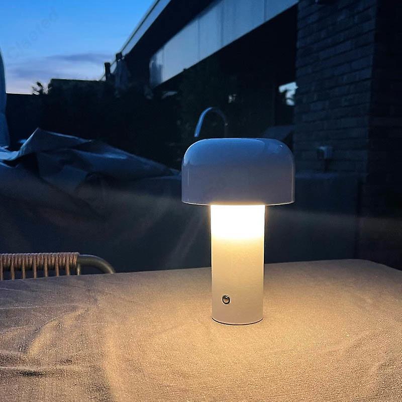 Mushroom Table Lamp Rechargable Night Light Portable Usb Charging Touch Bedside Table Lamp Living Room Decoration Lamp