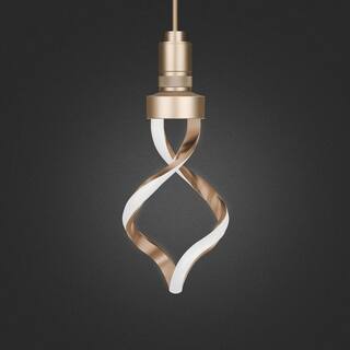 Feit Electric 60-Watt Equivalent Dimmable Oversized Spiral LED Light Bulb With Matte Gold Finish and Frosted Lens Bright White 3000K SPIRAL930CAMGHDRP