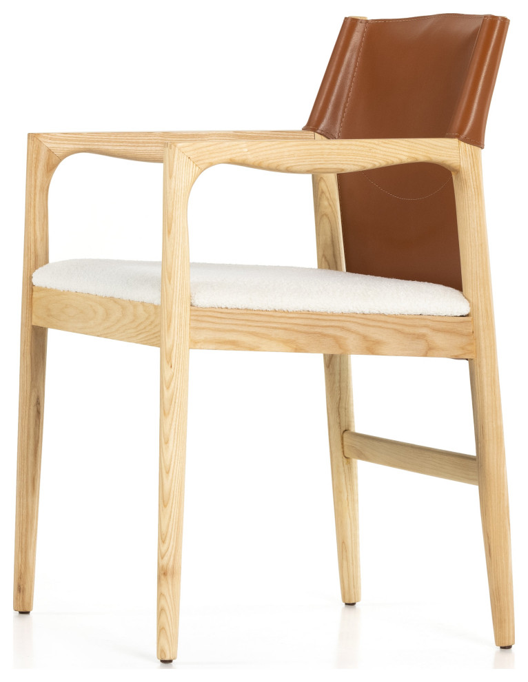 Lulu Dining Chair Saddle Leather Blends   Midcentury   Dining Chairs   by Old Bones Co.  Studios  Houzz