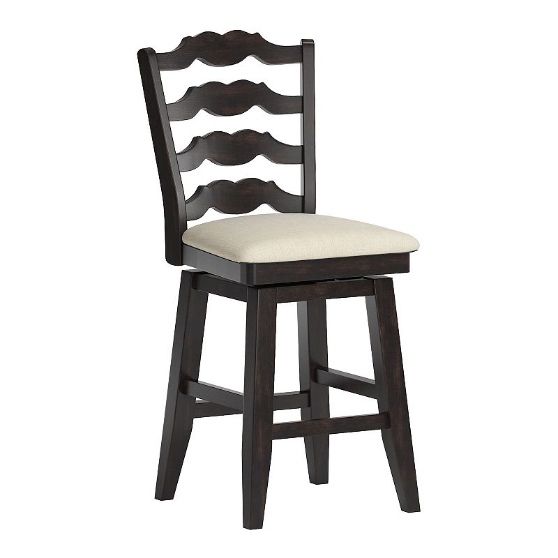 HomeVance Zackery Ladder Back Swivel Dining Chair