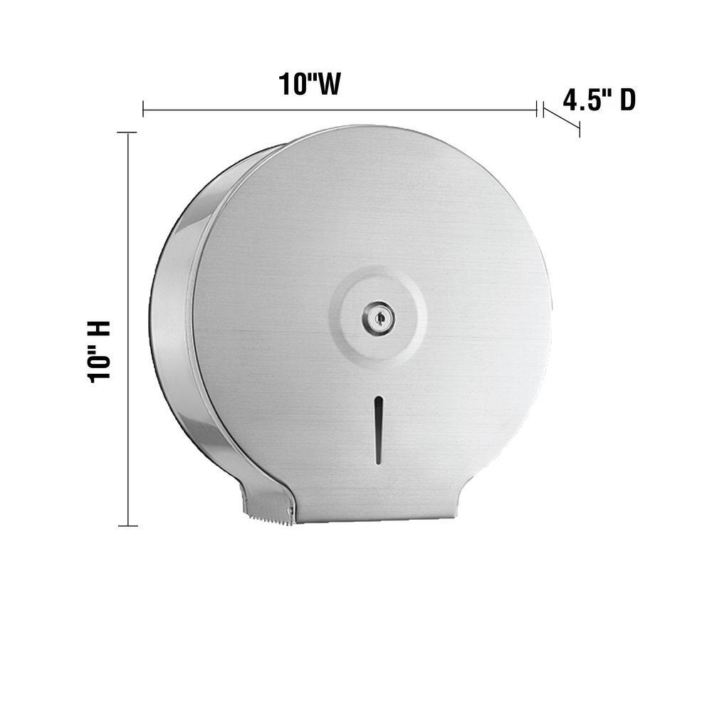 Alpine Industries Stainless Steel Jumbo Toilet Paper Dispenser (2-Pack) 482-2PK