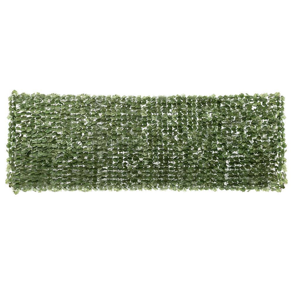 VINGLI 39 in. x 119 in. Artificial Hedges Faux Ivy Leaves Garden Fence Decorative Trellis Privacy Screen Mesh HD-G89000627