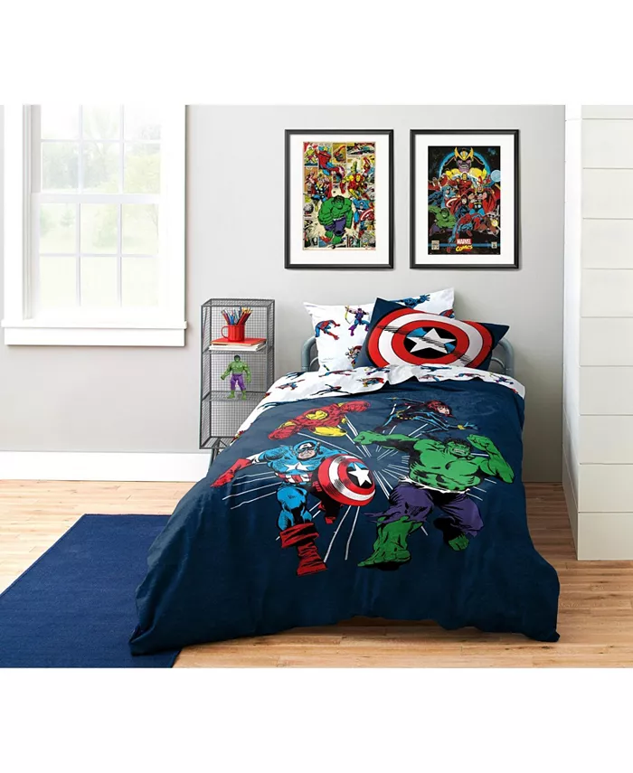 Saturday Park Marvel Invincible 100% Organic Cotton Queen Sheet Set