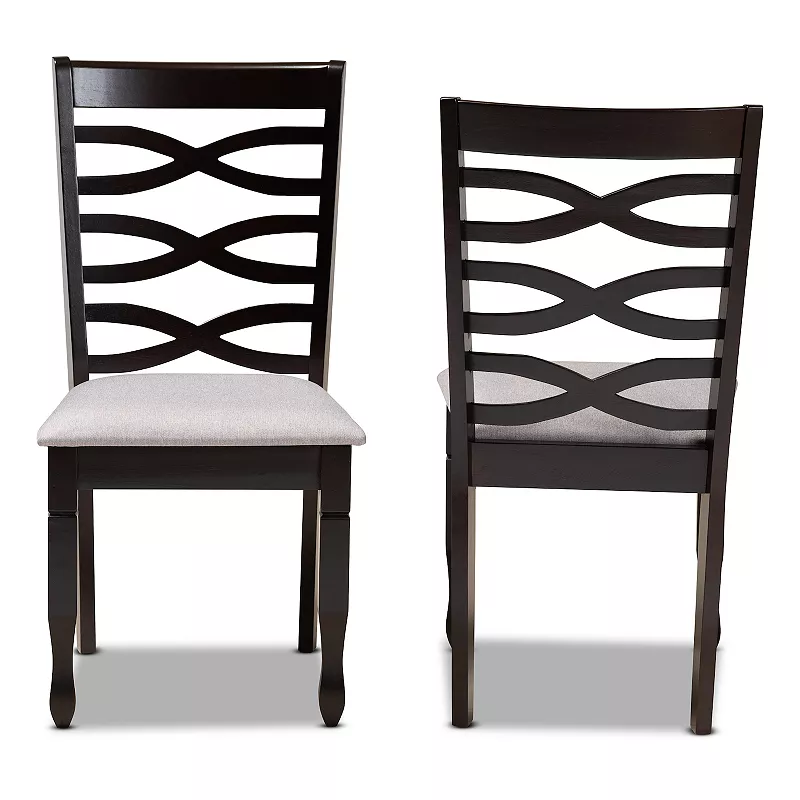 Baxton Studio Lanier Espresso Dining Chair 2-piece Set