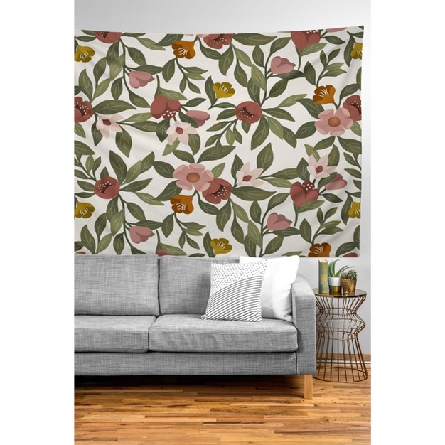 Lebrii Febe Floral Pattern Tapestry Society6