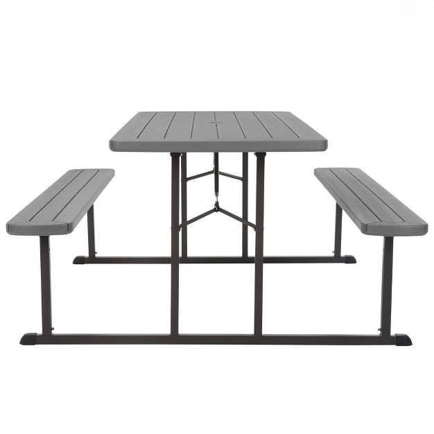 Cosco 6 x27 Intellifit Folding Blow Mold Rectangle Picnic Table