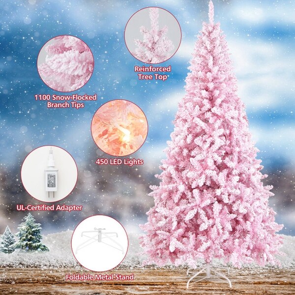 7.5 Feet Flocked Christmas Tree