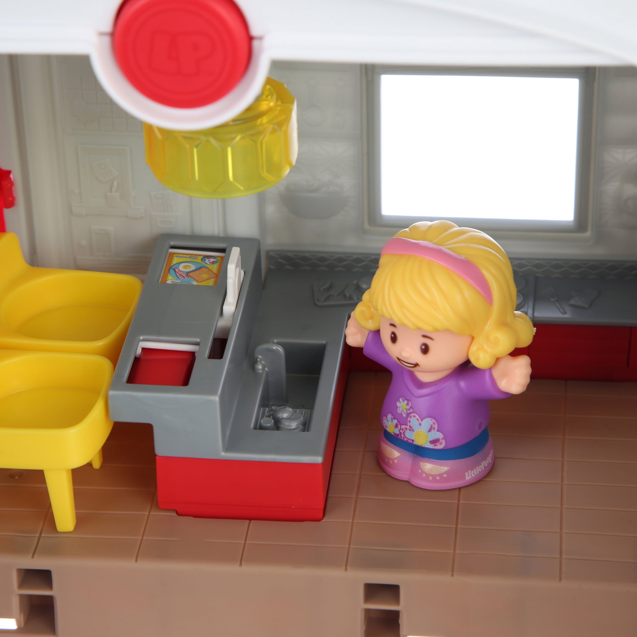 Fisher-Price Little People Toddler Playhouse, Big Helpers Home Electronic Playset, 7 Play Pieces