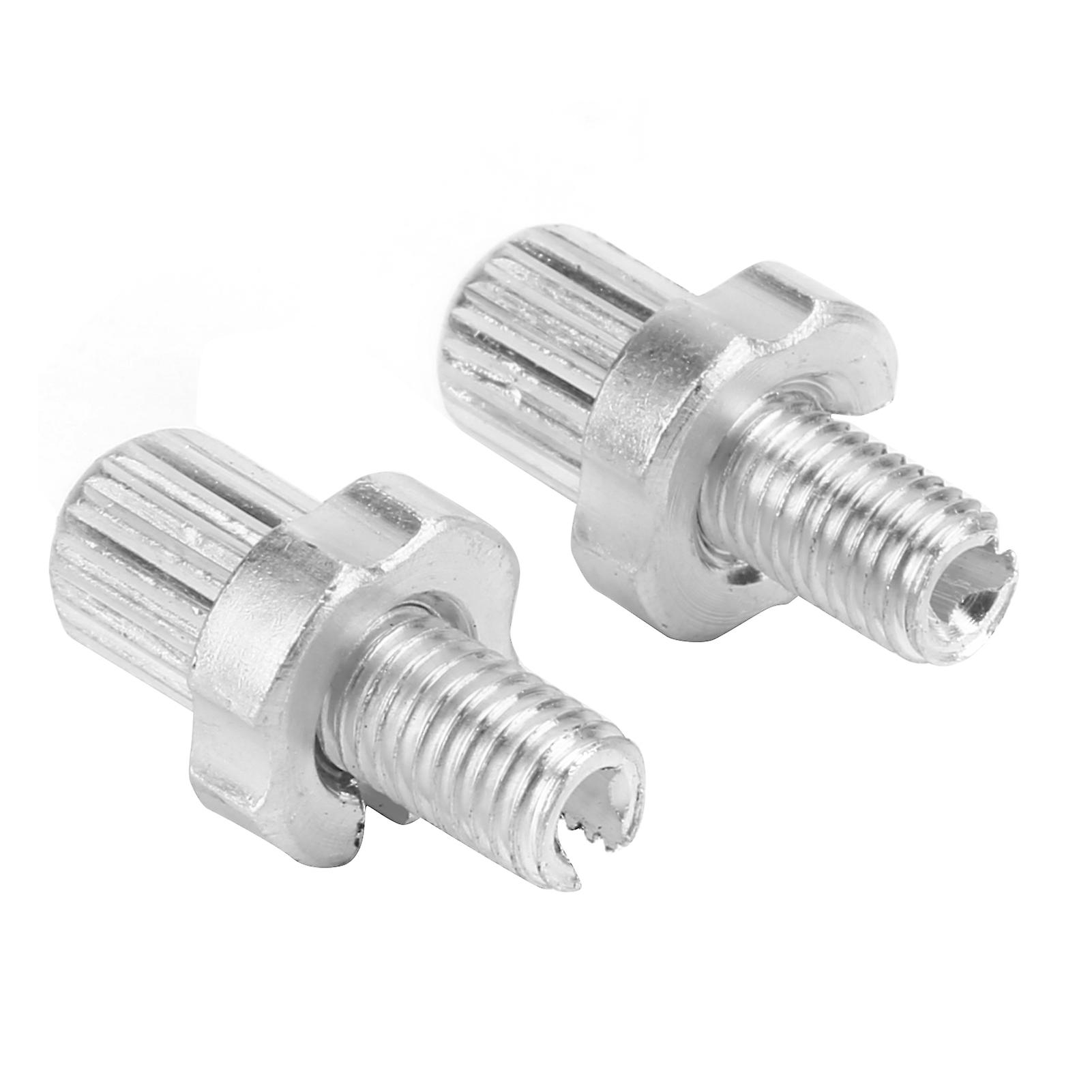 2pcs M7 Bicycle Brake Lever Adjuster Screws Fastener Silver Aluminium Alloy For Road Mountain Bikes