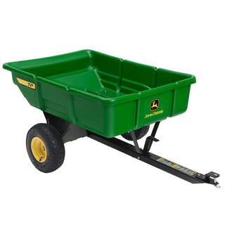 450 lb. 7 cu. ft. Tow Behind Poly Utility Cart Dump Trailer with Universal Hitch