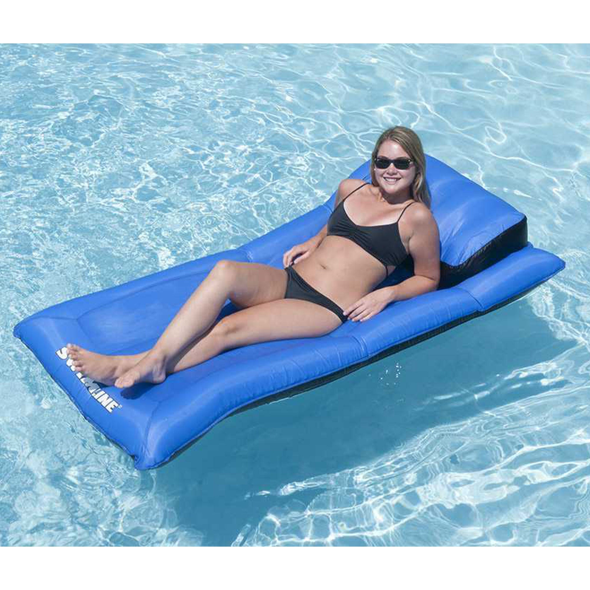 New Swimline 9057 Swimming Pool Inflatable Fabric Covered Air Mattress Oversized