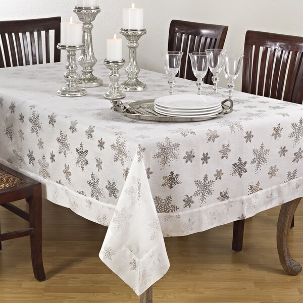 Burnout Snowflake Design Tablecloths