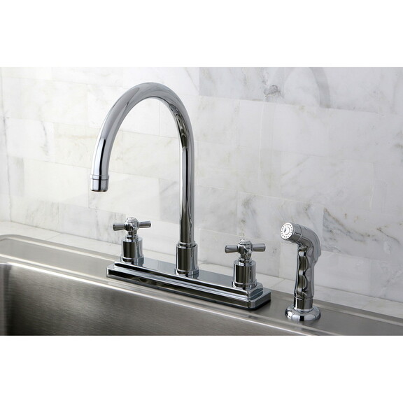 Kingston Brass Millennium Centerset Kitchen Faucet...