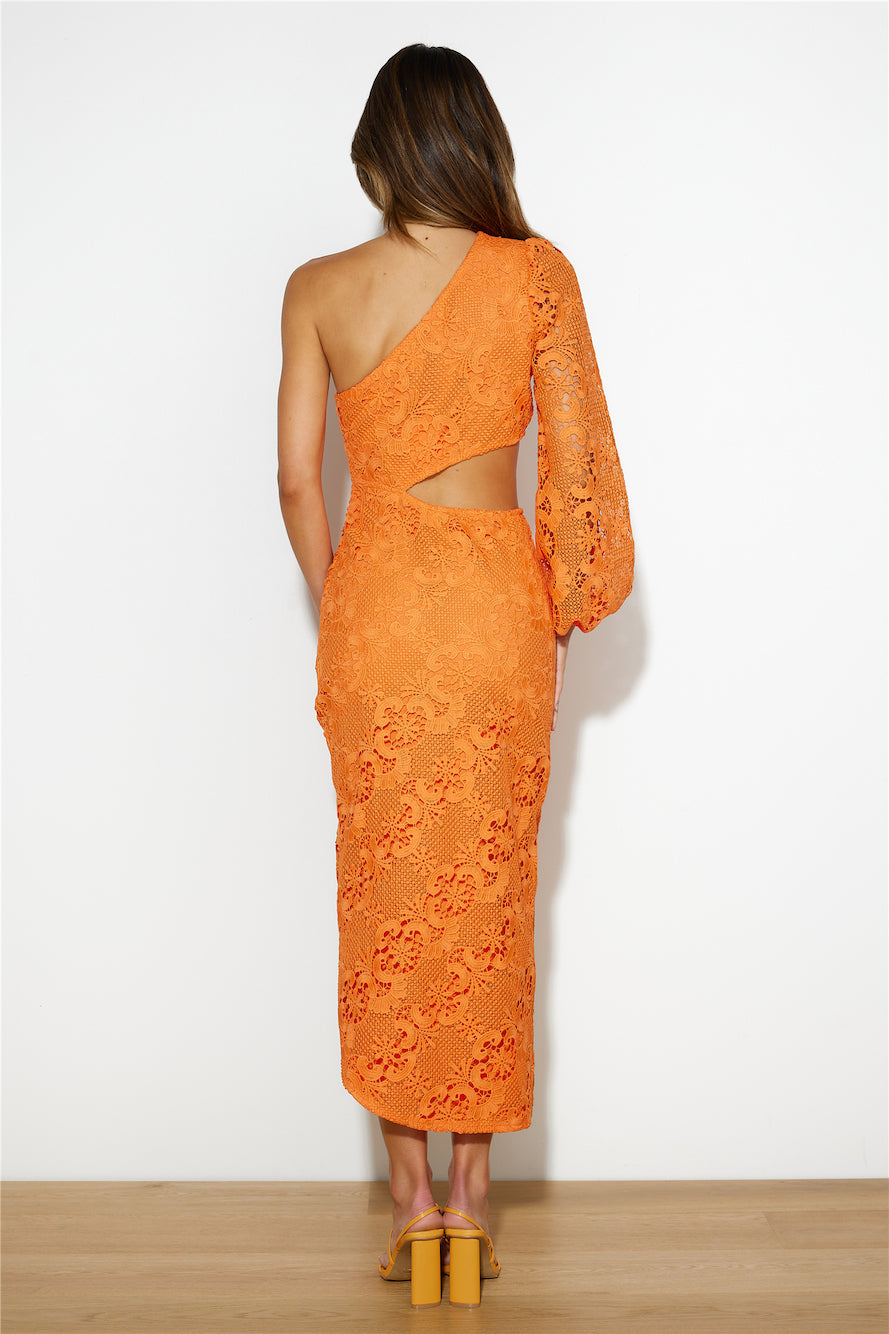 Secret Style Midi Dress Orange