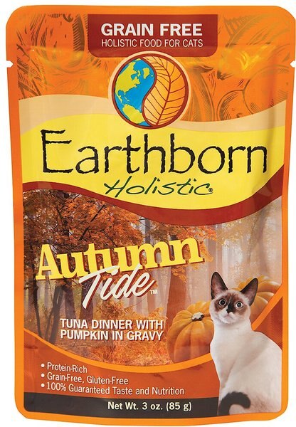 Earthborn Holistic Autumn Tide Tuna Dinner with Pumpkin in Gravy Grain-Free Cat Food Pouches