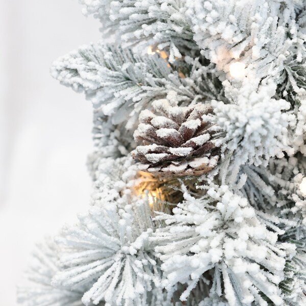 Astella 2ft Frosted Artificial PreLit Christams Tree with timer and burlap wrapped base