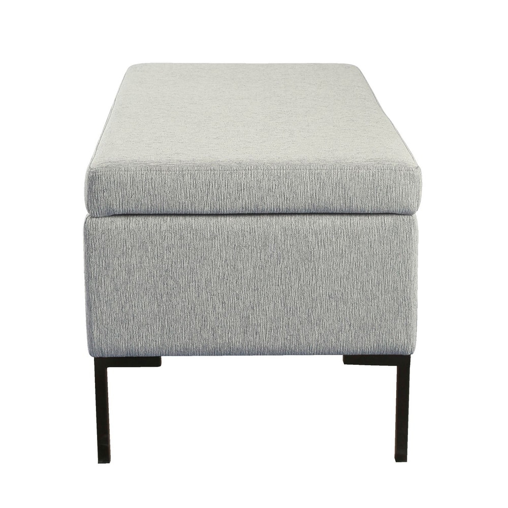 HomePop Large Storage Bench with Metal Legs