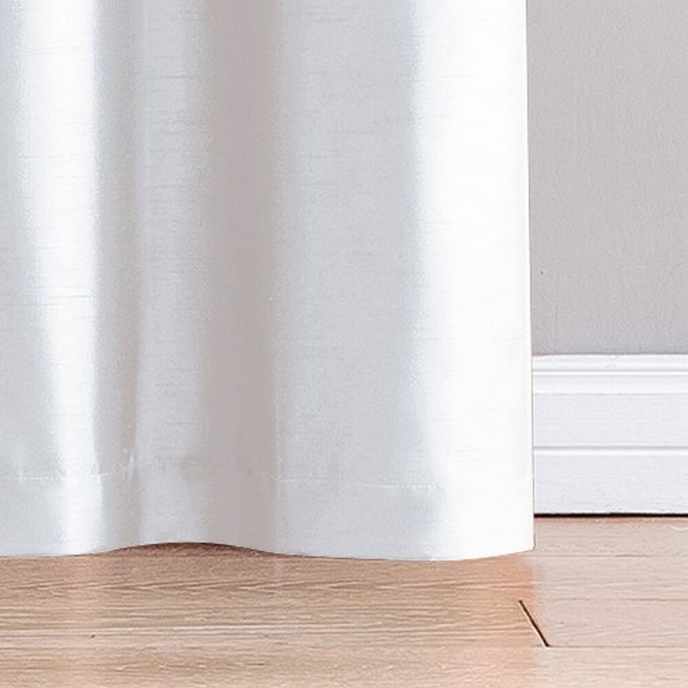 VCNY Home Aiden 2 Piece Solid Faux Silk Grommet Curtain Set   38\