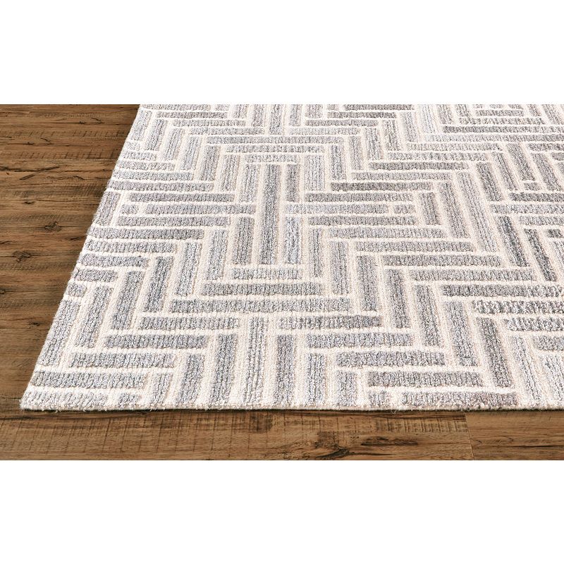 Weave and Wander Palatez Gray Geometric Area Rug