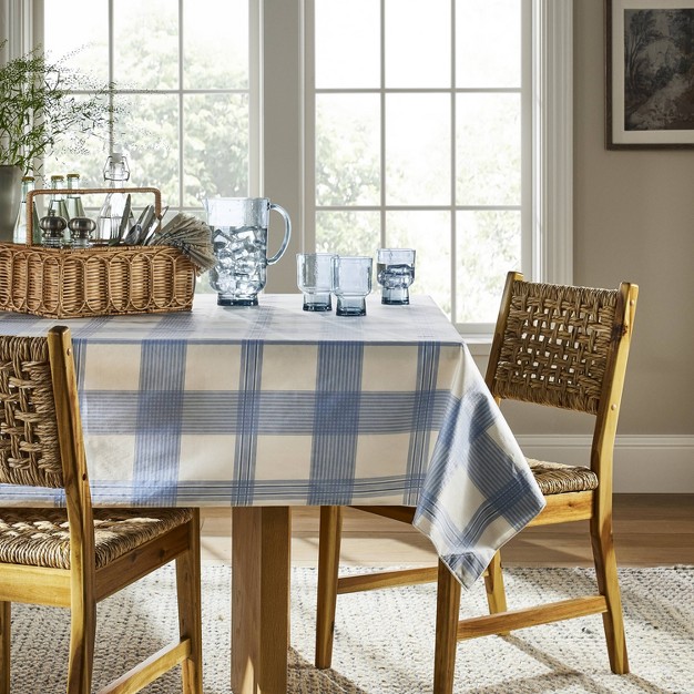 Oiled Tablecloth Blue Plaid Designed With Studio Mcgee