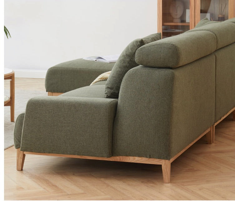 Russian Larch Modern Corner Fabric Sofa WIth High Back   Midcentury   Sofas   by GVAwood  Houzz