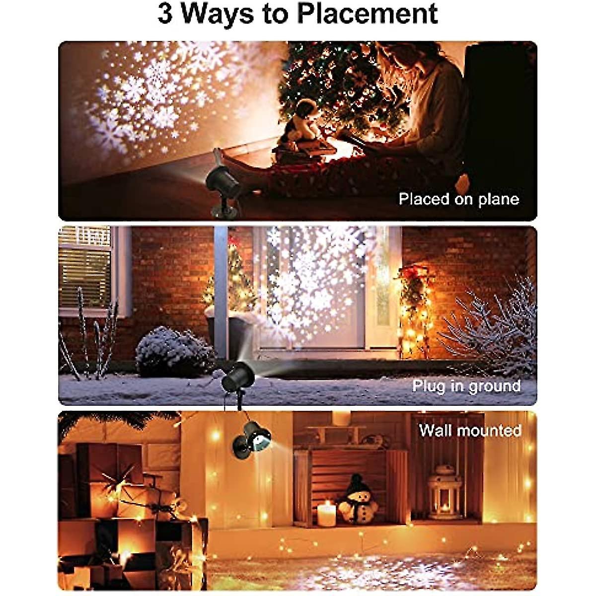 Storm Snowflake Projector Waterproof Led Snowfall Pattern Projection Rotating Lights For Christmas Party Indoor Outdoor Lighting Decoraions