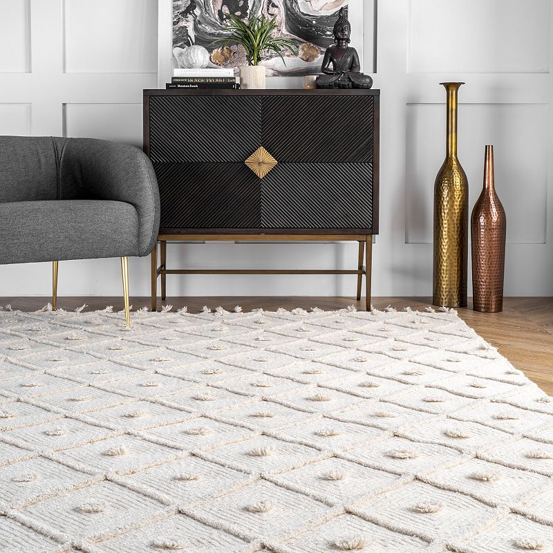 nuLOOM Trellis Tassel Jinny Wool Blend Rug