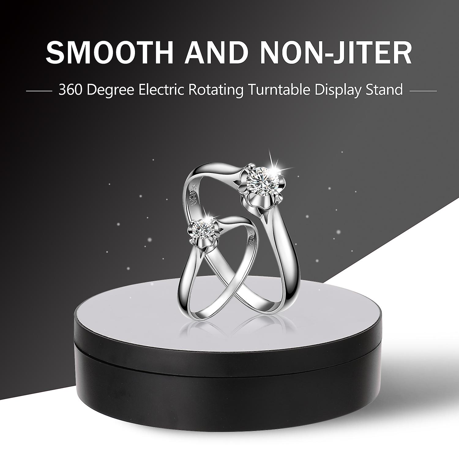 360 Degree Electric Rotating Turntable Display Stand For Photography Video Shooting Props Jewelry Display Turntable Black