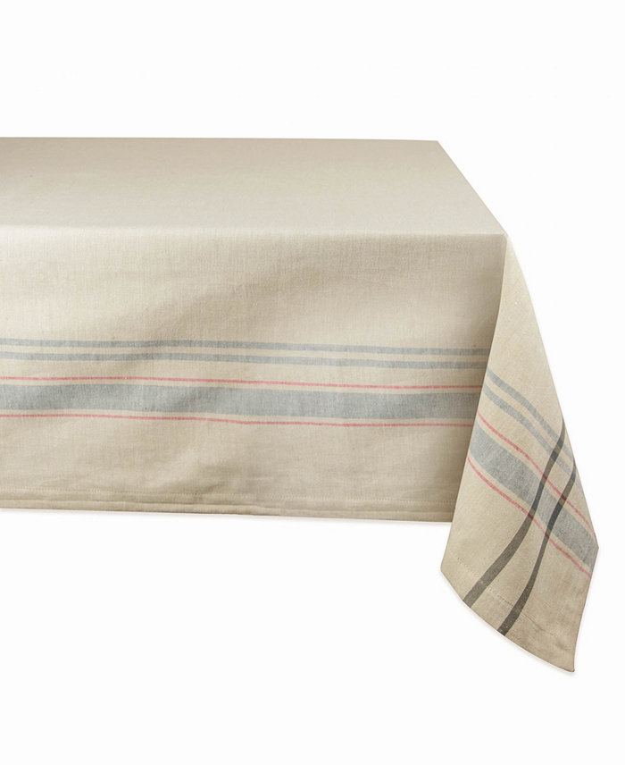 Design Imports French Stripe Tablecloth 60 x 120