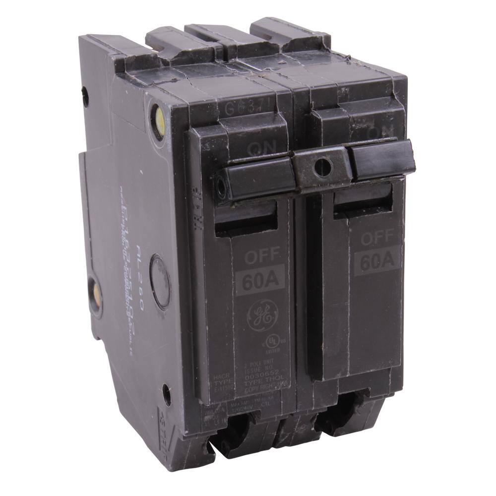 GE Q-Line 60 Amp 2 in. Double-Pole Circuit Breaker THQL2160