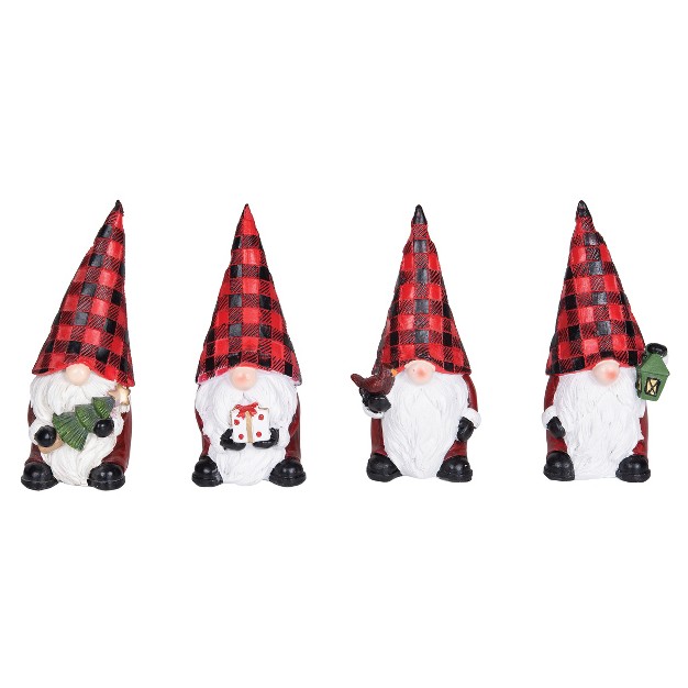 Gallerie Ii Christmas Gnome Figurine Set Of 4