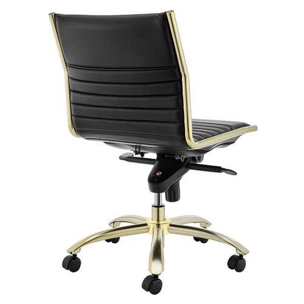 Dirk Black Low Back Office Chair Without Armrests