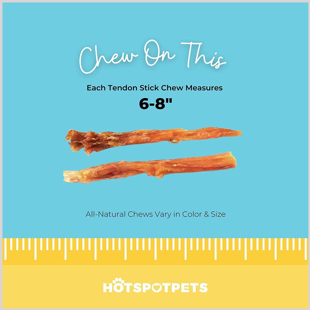 HOTSPOT PETS Beef Gambrel Natural Tendon Dog Chew Treats