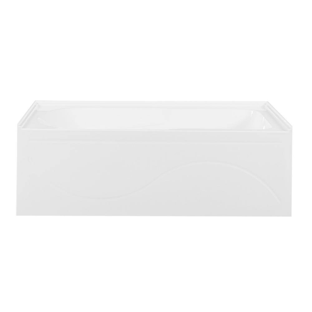 Kingston Brass Aqua Eden Margaret 60 in. Acrylic Right-Hand Drain Rectangular Alcove Bathtub in White HHVTAP603022R