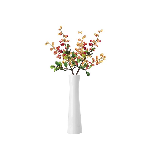 Yellow And Red Spring Berry Artificial Decorative Spray