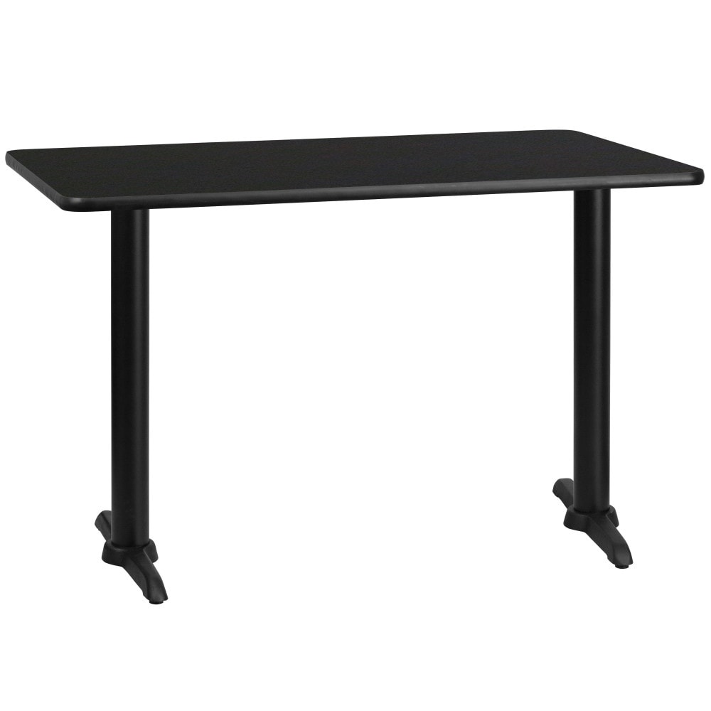 30'' x 48'' Rectangular Laminate Table Top with 5'' x 22'' Table Height Bases   30\