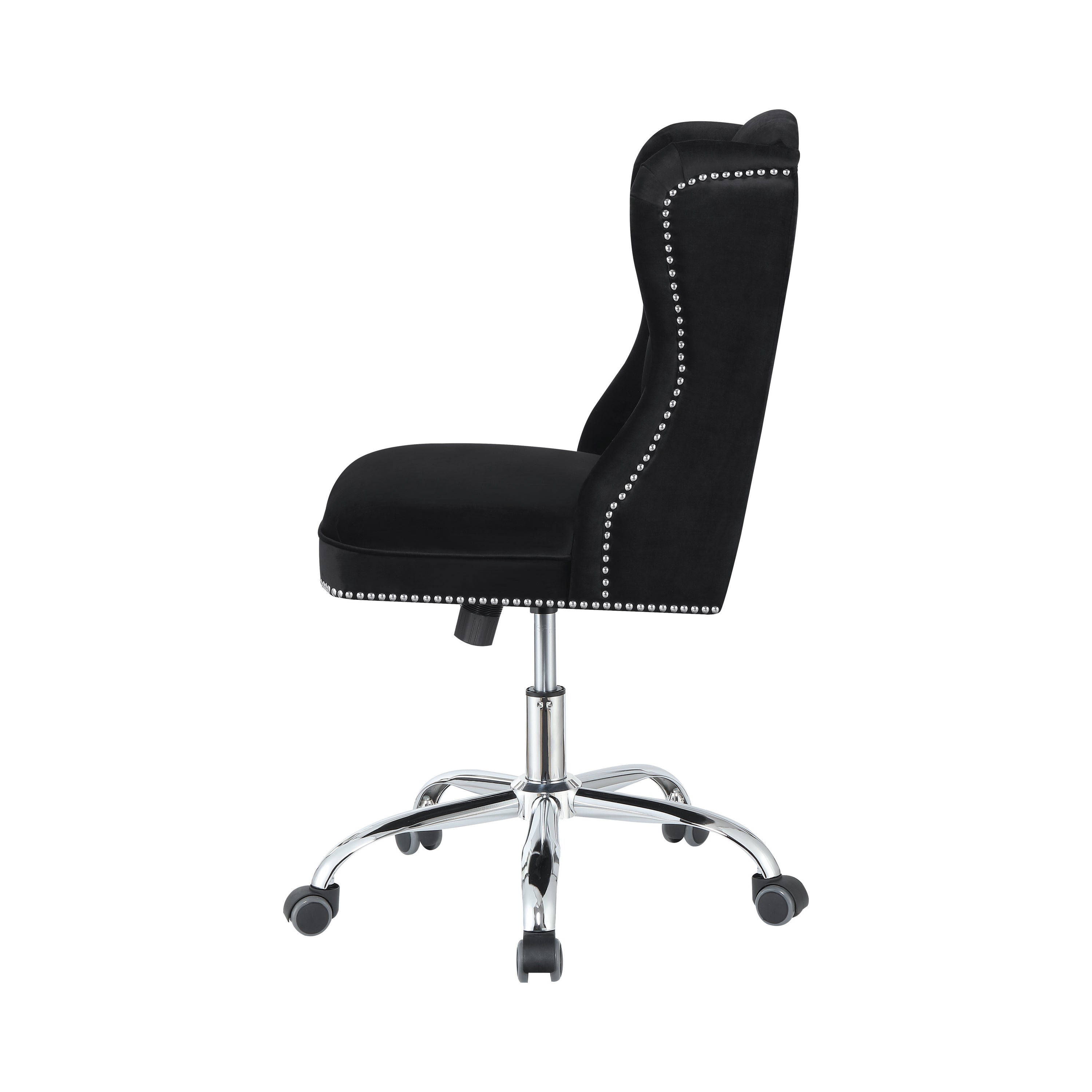 Julius Upholstered Tufted Office Chair Black And Chrome-801995