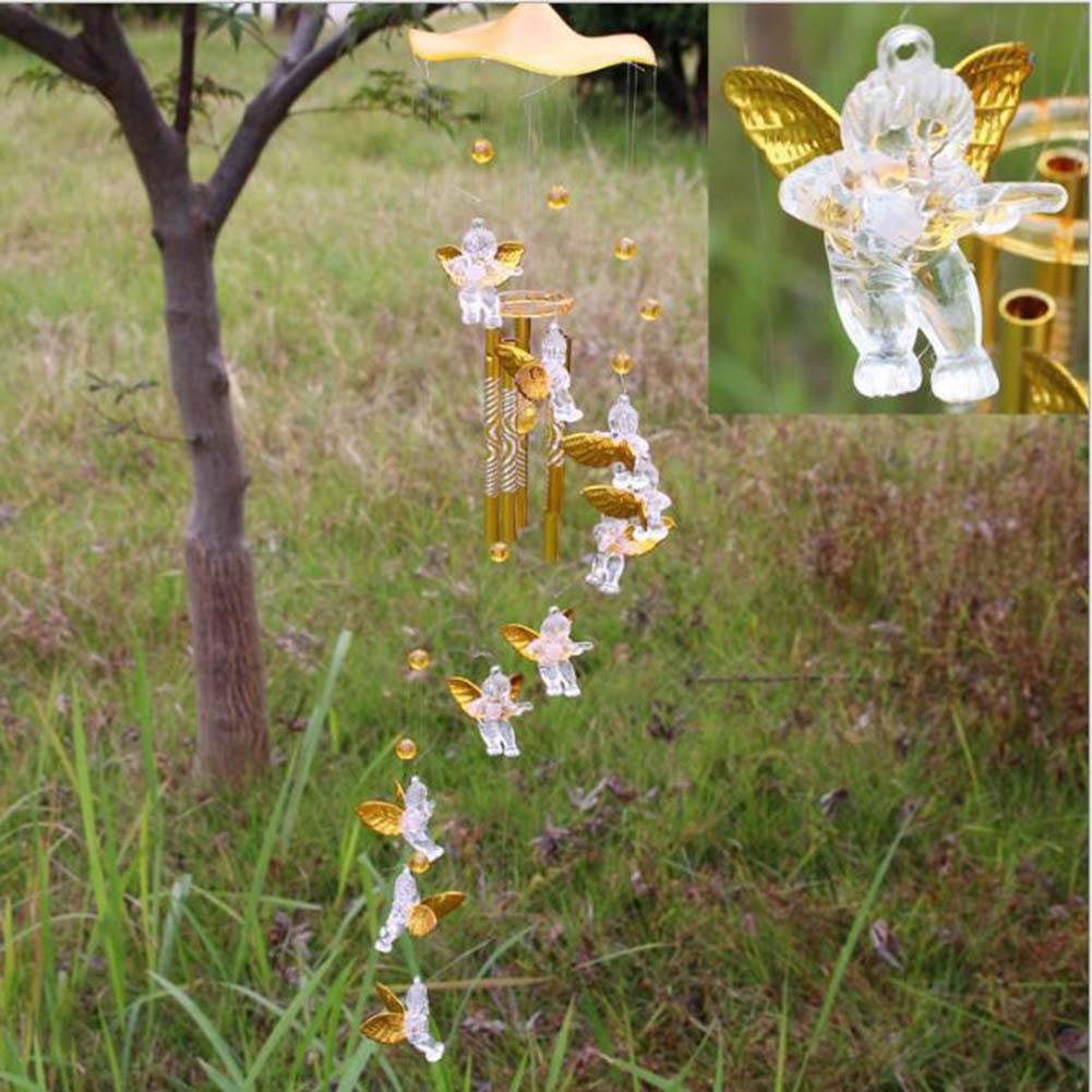 Yucurem Angel Cupid Creative Wind Chimes  Unique Guardian Angel Wind Bell Home Yard Garden Hanging Decor