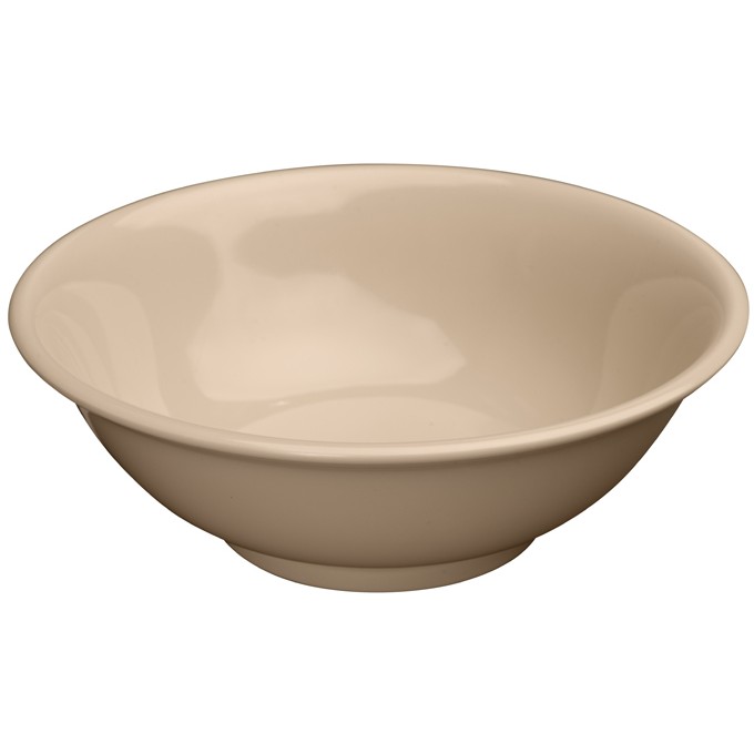 96 Oz. Melamine Rimless Bowls， Tan， 4/PK