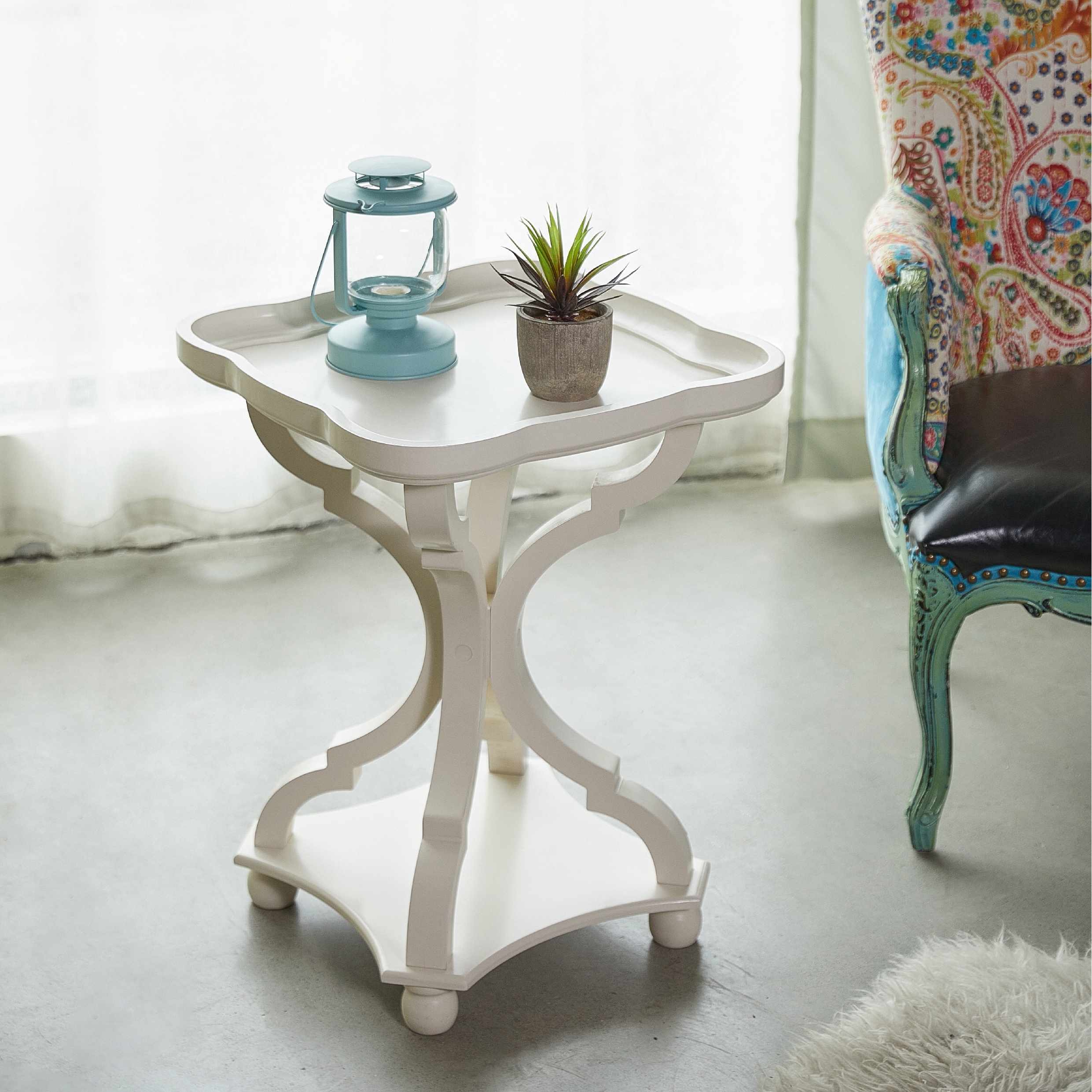 Rustic Farmhouse Tray Top End Table