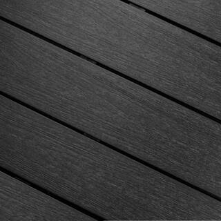 NewTechWood UltraShield Naturale Voyager 1 in. x 6 in. x 1 ft. Hawaiian Charcoal Hollow Composite Decking Board Sample UH02-16-N-CH-S