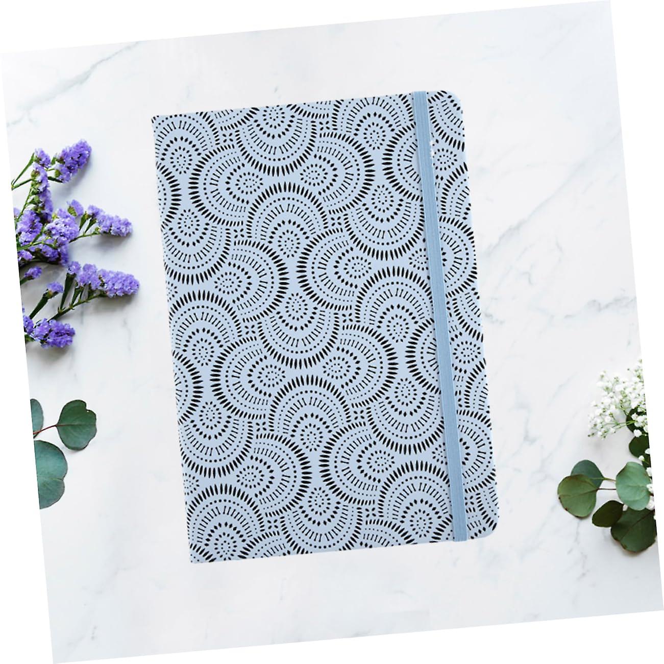 Business Notebook Business Notebook Diary Notebook Notepad Pu Notebook Printable Journal Sky-blue A5 Writing Notepad Pu Notebook