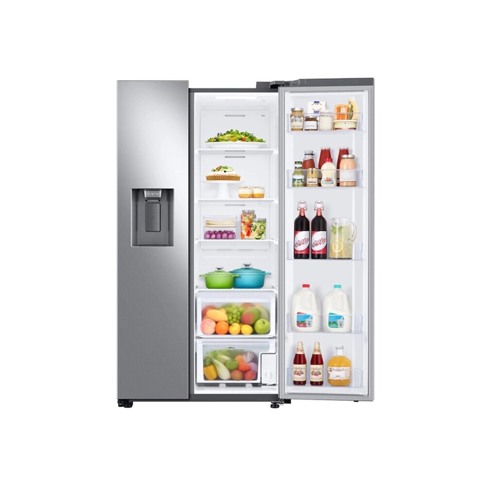 Samsung 27.4 cu. ft. Smart Side by Side Refrigerator with Large Capacity in Stainless Steel